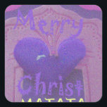 Sticker Carré Hakuna Matata Merry Christmas Love Design.jpg<br><div class="desc">Hakuna Matata Merry Christmas Love Design Beautiful purple color design with a wonderful blue heart and a ting of glitter in the background. One of the special latest Hakuna Matata design this wonderful Christmas season and the amazing wonderful season. Share the love of Christmas with this personalized Hakuna Matata original...</div>