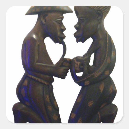 Sticker Carré Hakuna Matata S'amuser Old School est le meilleur (Devant)