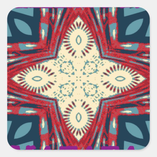 Sticker Carré Hakuna Matata Texte Hope Art Abstrait Design d'imp (Devant)