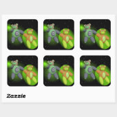 Sticker Carré HalBeary(2) (Feuille)