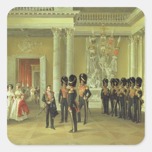 Sticker Carré Hall héraldique du Palais d'hiver, St. (Devant)