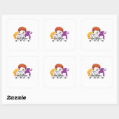 Sticker Carré Halloween (Feuille)
