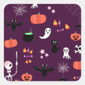 Sticker Carré Halloween (Devant)