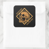 Sticker Carré Halloween 31 octobre (Sac)