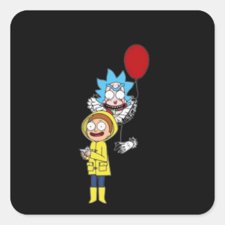 Sticker Carré halloween adesivo Rick and Morty