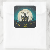 Sticker Carré Halloween bleu et noir (Sac)