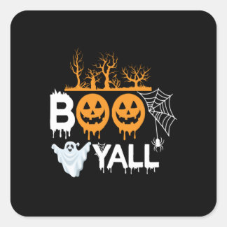 Sticker Carré Halloween Boo Yell Halloween Anniversaire