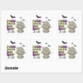 Sticker Carré Halloween Bum Wrap maman bébé vert/pourpre ID683 (Feuille)