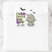 Sticker Carré Halloween Bum Wrap maman bébé vert/pourpre ID683 (Sac)