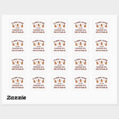 Sticker Carré Halloween Candy Corn (Feuille)