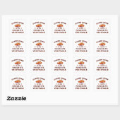 Sticker Carré Halloween Candy Corn (Feuille)