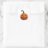 Sticker Carré Halloween citrouille sculpté (Sac)