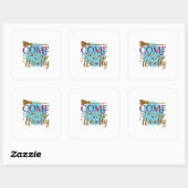Sticker Carré Halloween Come We Fly (Feuille)