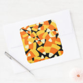 Sticker Carré Halloween Corn Candy Motif sans couture (Enveloppe)