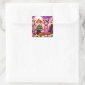 Sticker Carré Halloween d'Anime Kid (Sac)