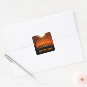 Sticker Carré Halloween déplaisant et effrayant (Enveloppe)