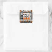 Sticker Carré Halloween des friandises ou un sort (Sac)