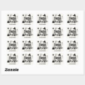 Sticker Carré Halloween drôle Hocus Pocus Witch (Feuille)