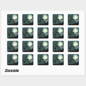 Sticker Carré Halloween effrayant (Feuille)