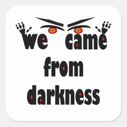 Sticker Carré Halloween éffrayante saison (Devant)