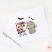 Sticker Carré Halloween Envelopper maman bébé Orange/pourpre ID6 (Enveloppe)