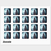 Sticker Carré Halloween fantôme (Feuille)