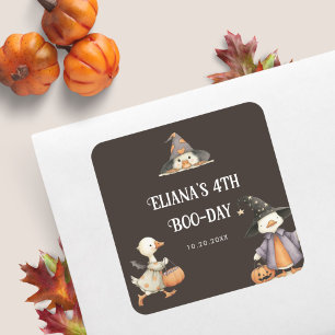 Sticker Carré Halloween Goose Anniversaire de enfant soirée cost