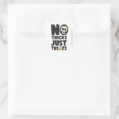 Sticker Carré Halloween Pas De Trucs Juste Traite (Sac)