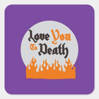 Sticker Carré Halloween Personnalisé Whimsical Funny moderne vio