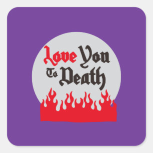 Sticker Carré Halloween Personnalisé Whimsical Funny moderne vio