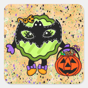 Sticker Carré Halloween Pickle   Vacances