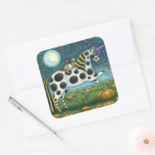 STICKER CARRÉ HALLOWEEN PONY ET CHAT CHAT CHAT CHEVAL (Enveloppe)