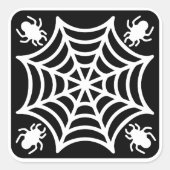 Sticker Carré Halloween Spiderweb (Devant)