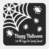 Sticker Carré Halloween Spiderweb personnalisé (Devant)