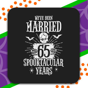 Sticker Carré Halloween Spooktacular 65e anniversaire de mariage