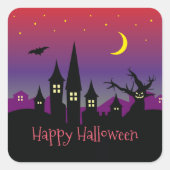 Sticker Carré Halloween Spooktacular Scary Déplaisant Haunted Ch (Devant)