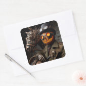 Sticker Carré Halloween Steampunk Jack-O-Lantern Horseman (Enveloppe)