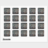 Sticker Carré Halloween Tee #1 (Feuille)
