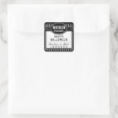 Sticker Carré Halloween Traitements piqués noir et blanc rayé (Sac)