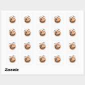 Sticker Carré Halloween vintage (Feuille)