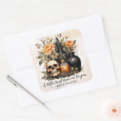 Sticker Carré Halloween Vintage personnalisé (Enveloppe)