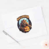 Sticker Carré Halloween Werewolf (Enveloppe)
