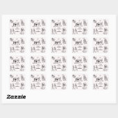 Sticker Carré Halloween Whimsical Quirky Main Drake Doodles (Feuille)