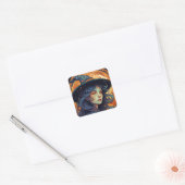 Sticker Carré Halloween Witch (Enveloppe)