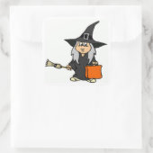 STICKER CARRÉ HALLOWEEN WITCH (Sac)