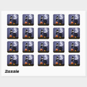Sticker Carré Halloween Witch et Cauldron (Feuille)