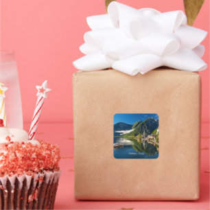 Sticker Carré Hallstatt, Autriche Photographie pittoresque