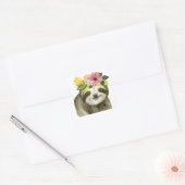 Sticker Carré Halo tropical | Sweet Sloth (Enveloppe)