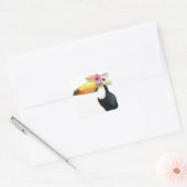 Sticker Carré Halo tropical - Toucan (Enveloppe)