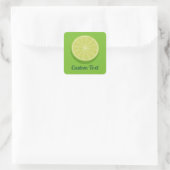Sticker Carré Halte Lime (Sac)